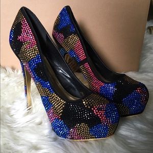 Multi colored Steven madden inspired heels