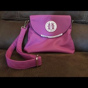 Pink cross body purse