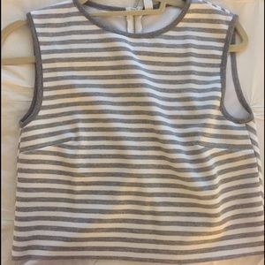 Bec and bridge stripe crop top open back