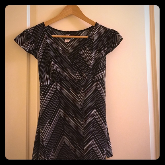 Black and white striped blouse