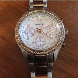 Silver Fossil watch