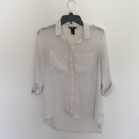 Sheer white top