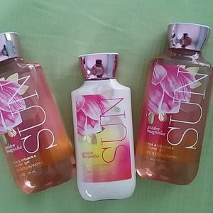 Bath & Body Works shower gel and lotion