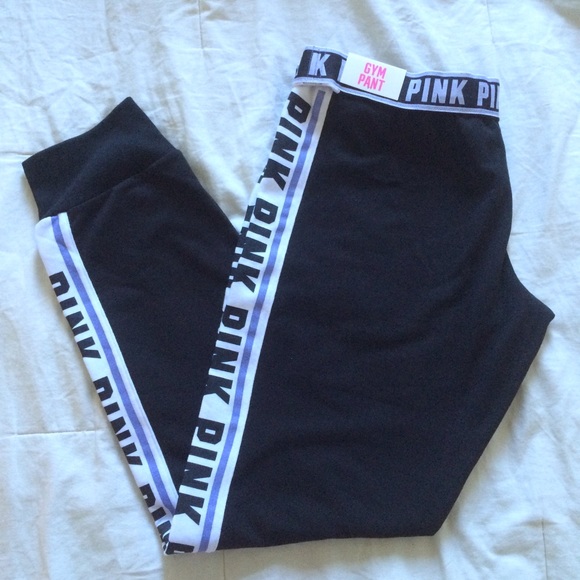 VS PINK LOGO GYM PANT