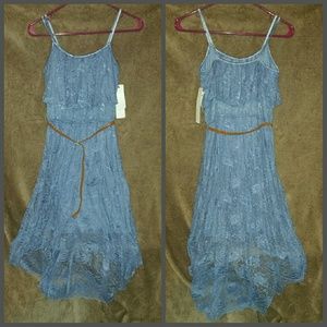 NWT Beautiful Periwinkle Lace High-Low Dress