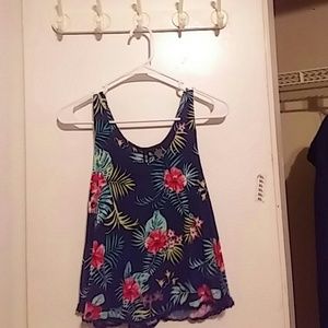 floral Hawaiian tank top