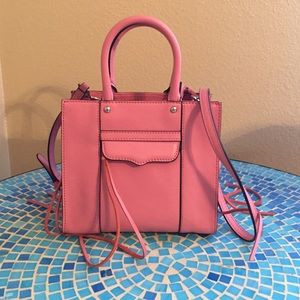 Rebecca Minkoff Side Zip Mab Tote Mini- Guava