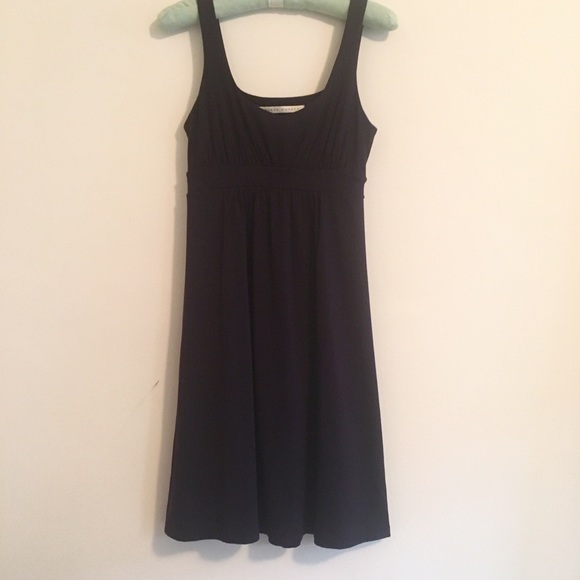 Jersey dress with keyhole back opening in navy