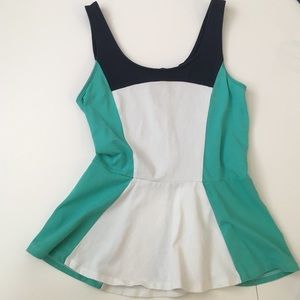 Express Colorblock Peplum Top