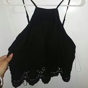 beautiful black halter top