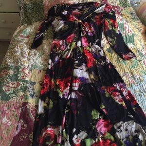 Roberto Cavalli Dark Floral Dress