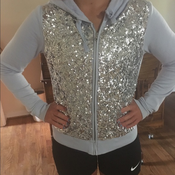 Victoria's Secret sequin jacket with hood.
