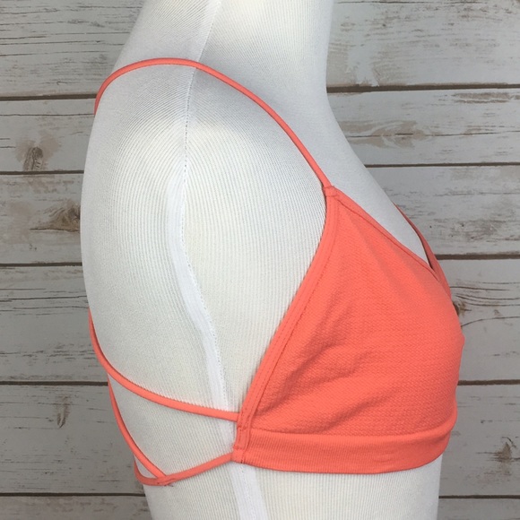 [Free People] Strappy Back Bra Tangerine M/L NWT - Picture 3 of 4