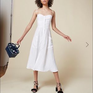 White Reformation Linen dress