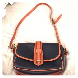 Two-toned DB leather purse