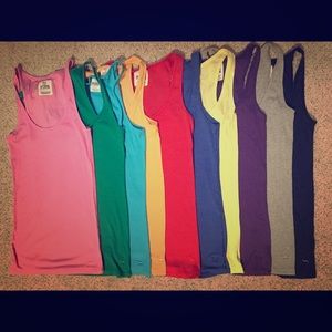 VS Pink tanks - variety of colors, size M, 10 ttl