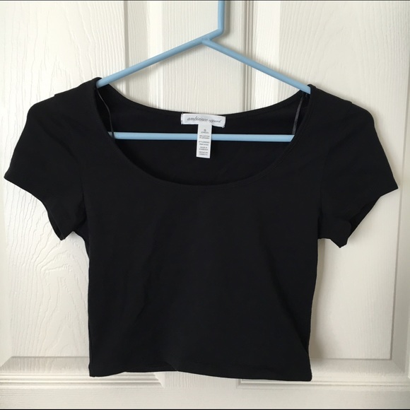 Ambiance Apparel Black Fitted Crop Top