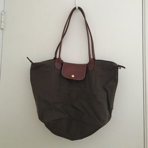 Large Military Le Pliage longchamp tote
