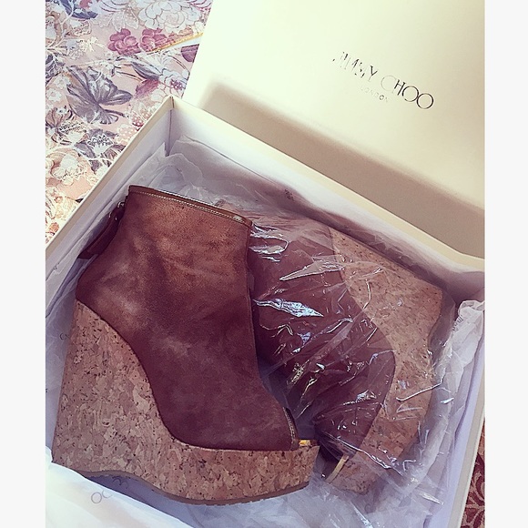 Jimmy Choo Shoes - Jimmy Choo Suede Tan Wedges