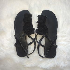 Navy Abercrombie Sandals