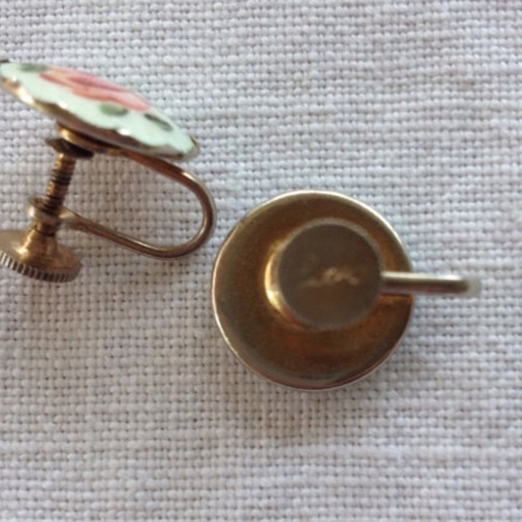 Antique Coro Guilloche Rose Jewelry set - Picture 4 of 4