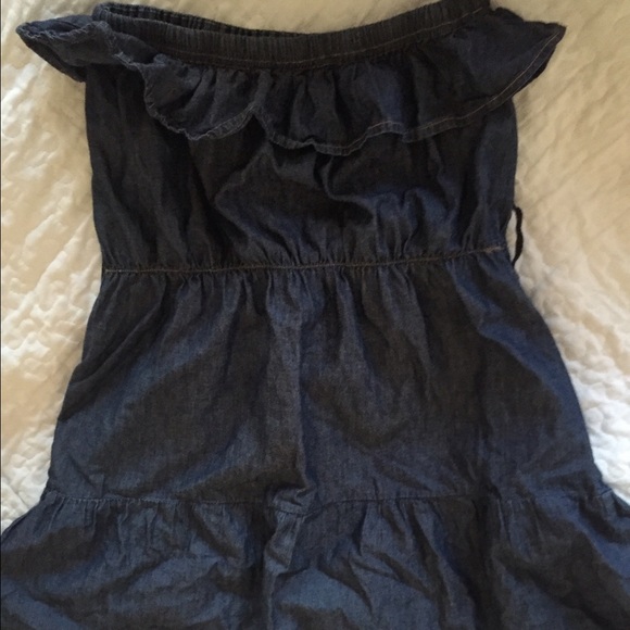 Tube denim summer dress