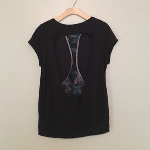 Lululemon Navy Tee with Unique Back