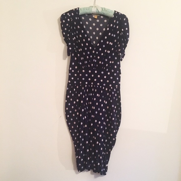 Anthropologie Leifsdottir navy marbles dress