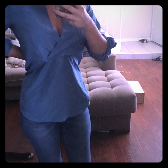 Baby blue Michael Kors blouse