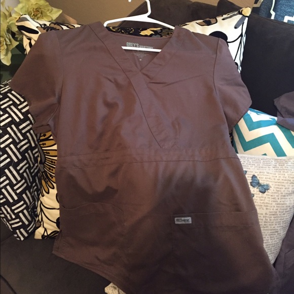 Greys Anatomy size medium scrubs chocolate brown