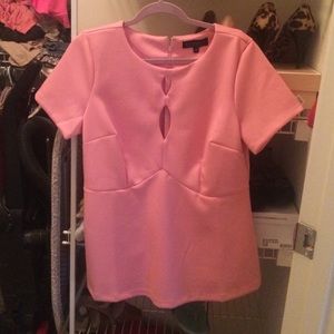 Eloquii pink peplum top