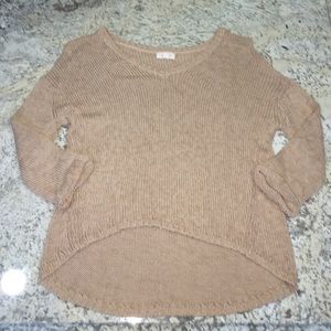 Beige High-Low Sweater