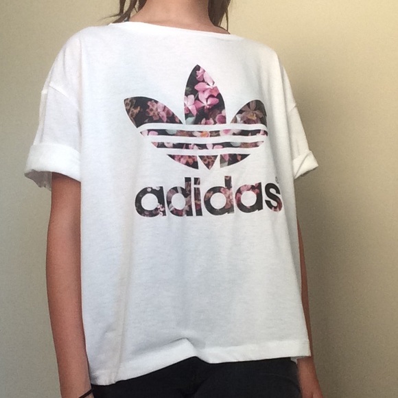 Adidas Floral Trefoil Tee