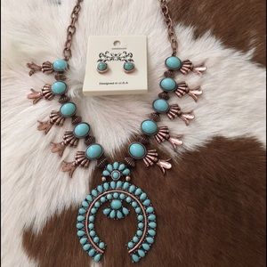Copper Squash Blossom Necklace