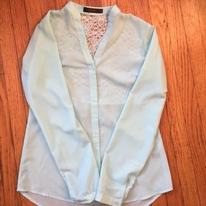 Mint blue long sleeved top