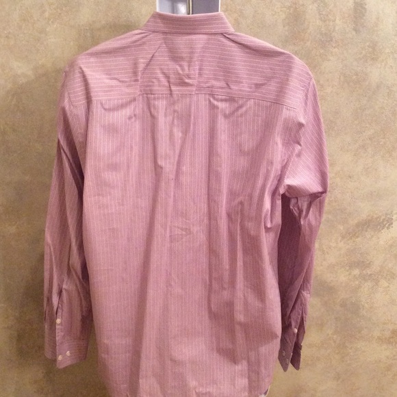 Men's Purple & White Dress Shirt - Picture 2 of 3