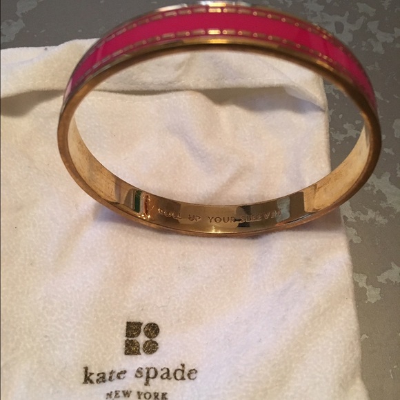 Used Kate Spade hot pink idiom bangle - Picture 2 of 3