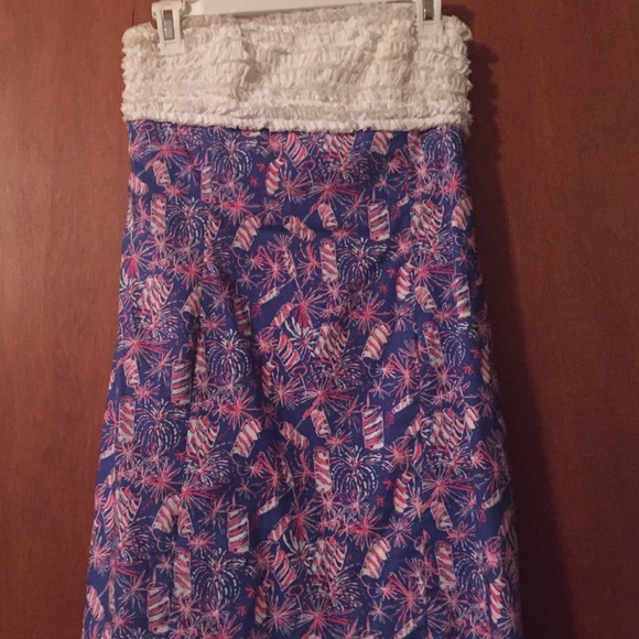 Lilly Pulitzer Strapless Tie-Back Dress