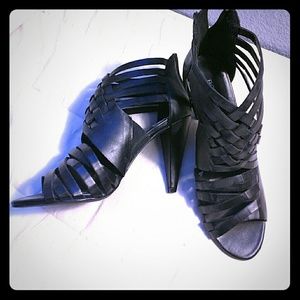 BCBG strappy open toed heels