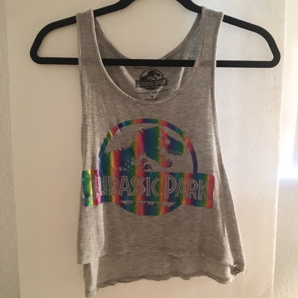 Vintage Jurassic Park Rainbow Tank Top