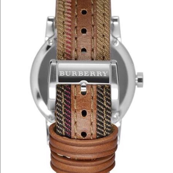 Women\'s Burberry \'The City\' Woven Strap Watch 34MM