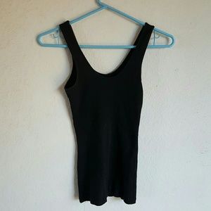 Black lightly sparkly tank top