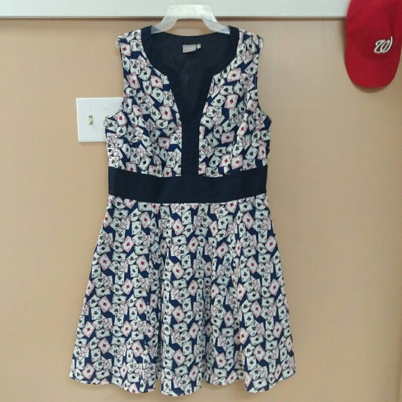 Eshakti Playing Cards print dress size 18 (XL) EUC