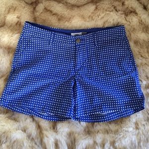 Blue and White Polka Dot Shorts