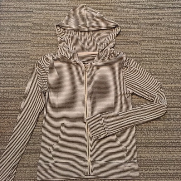 Striped zip up sweatshirt