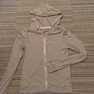 Striped zip up sweatshirt