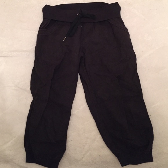 Black linen pants