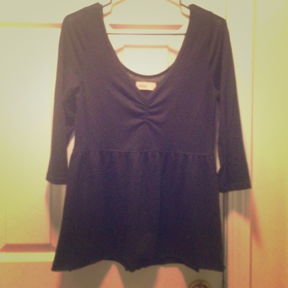 Hollister Navy Babydoll Top
