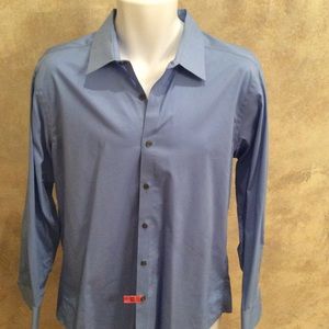 Men's Blue Slim Fit Dress Shirt