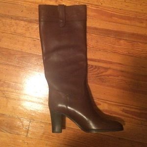Brown J Crew Leather Boots - Brand New!!
